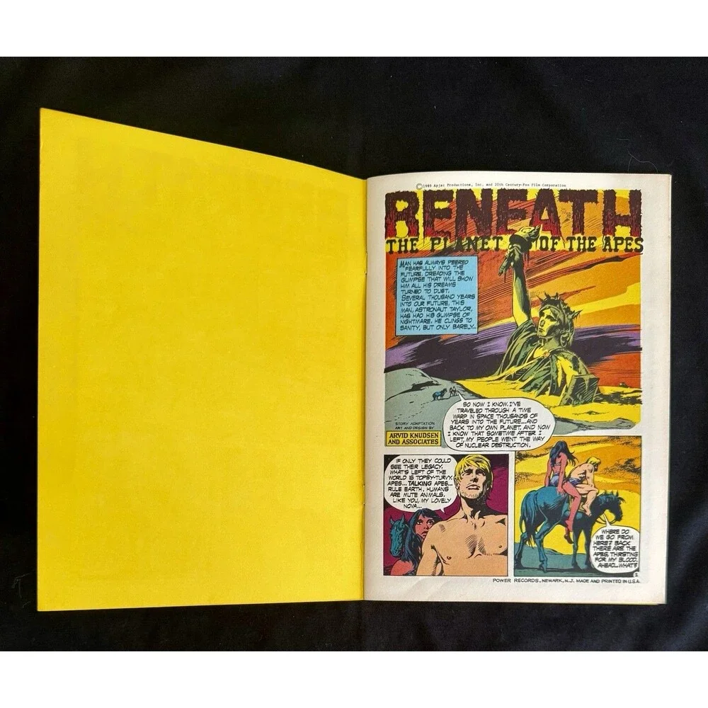 Beneath The Planet of the Apes Book & Record Vintage 1974 Near Perfect Condition